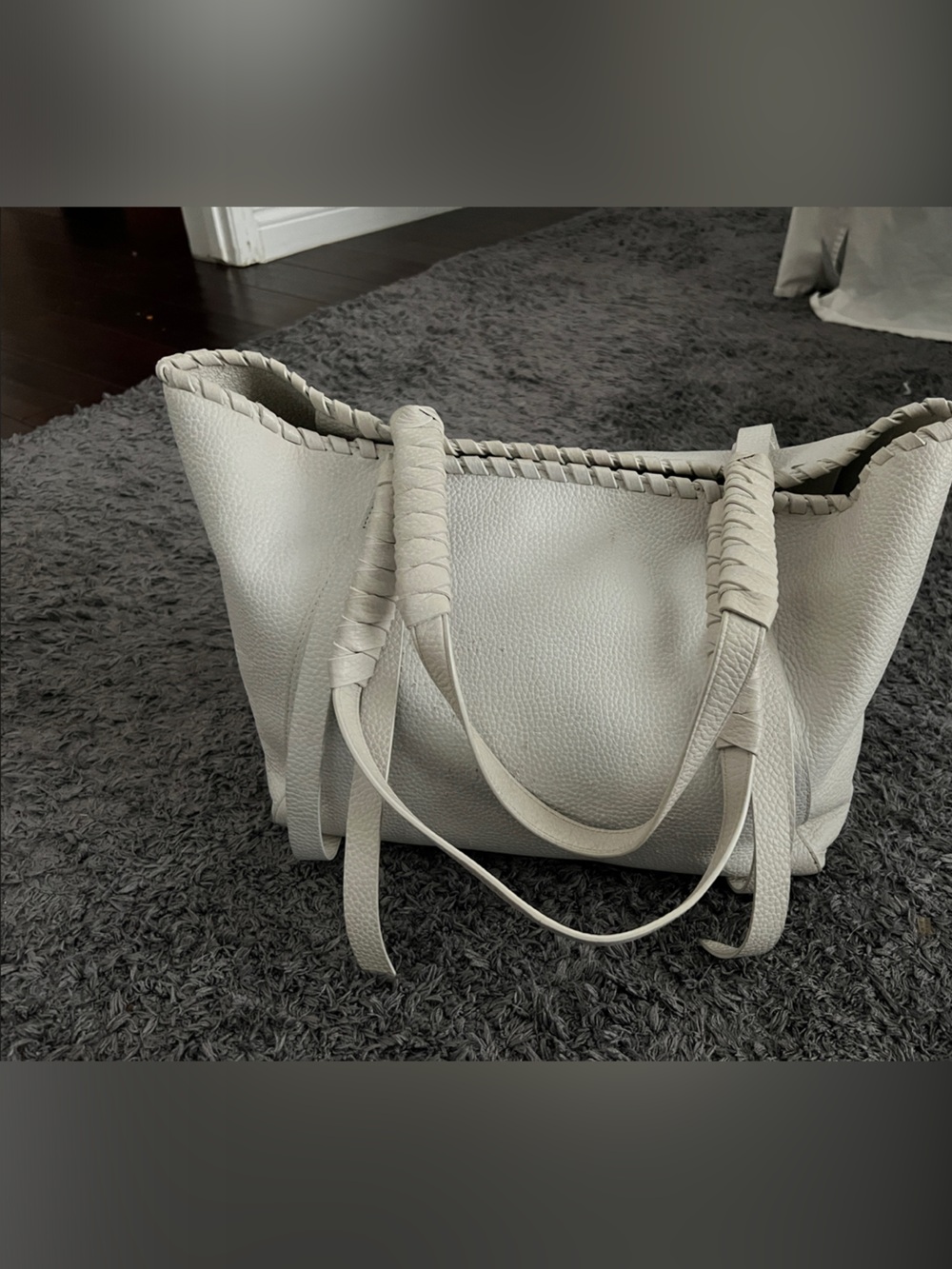Women’s Leather Tote All Saints white
